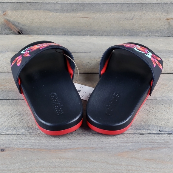 adidas Adilette Comfort Slides Sandals Floral - Picture 5 of 9